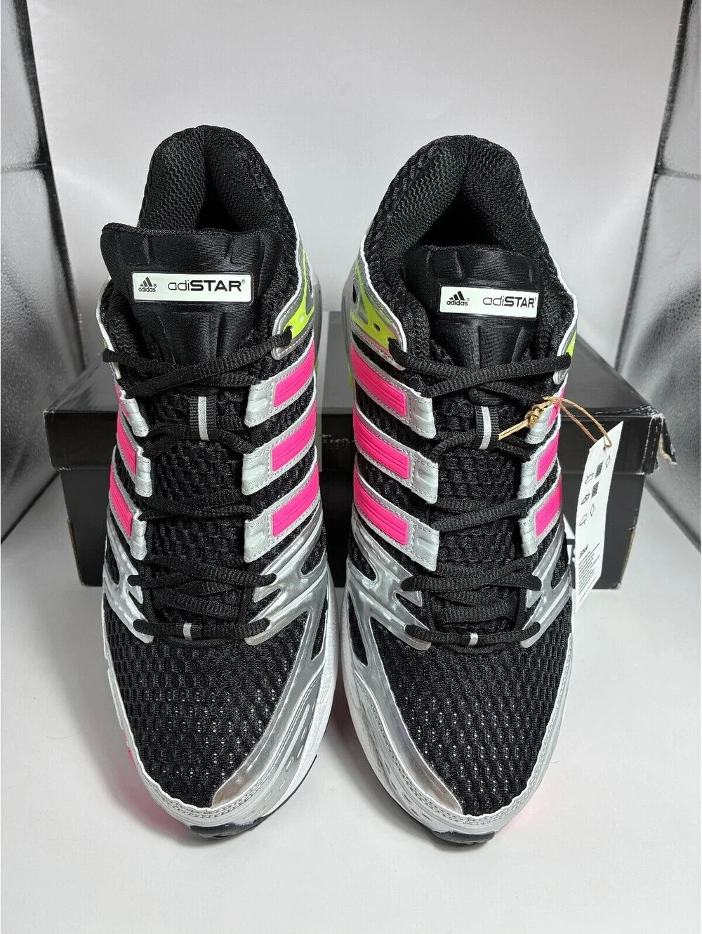 Size 12 - Adidas Adistar Control 5 Core Black Lucid Pink